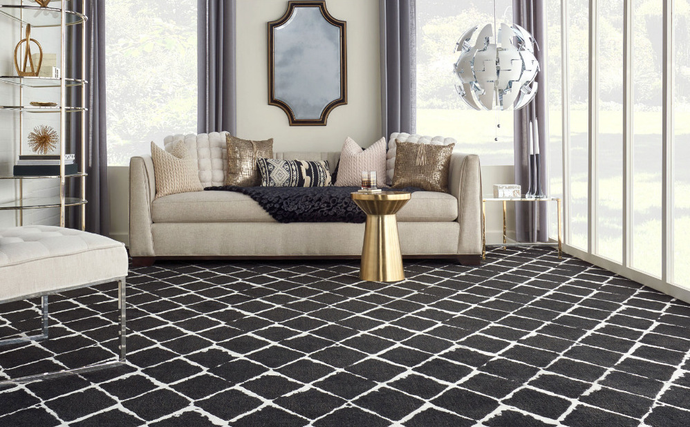 black and white lvp flooring