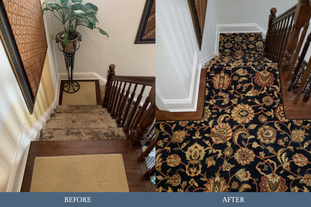 Stairway Carpeting Carpet Time Nyc Before And After