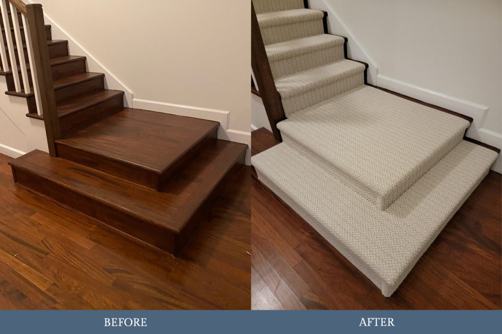 Townhouse Staircase Runner Before And After Carpet Time Nyc