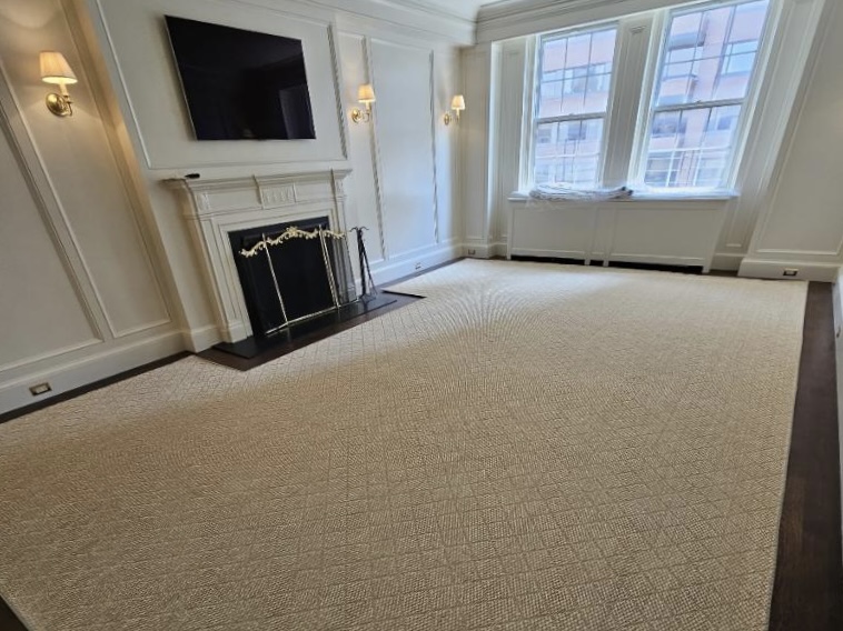 Custom Sisal Rug Fireplace Cut Out Carpet Time